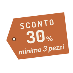 Extra sconto del 30% con l'acquisto di 3 pezzi assortiti