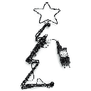 ALBERO DI NATALE LUMINOSO 3D LUCE FREDDA 5M+40CM, IP44 INT/EST