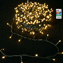 CATENA LUMINOSA A BATTERIA 3AA CON SENSORE MUSICALE, LUCE CALDA, 10M