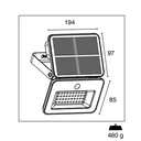 PROIETTORE LED SOLARE - B 12WCCT 3000K-4000K-6500K  1200LM CENTURY