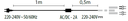 SET ACCESSORI ACX1 SPEZZONE CABLATO DI TUBO LED ACC. PN-PNL  - Schema