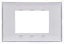 PLACCA VIMAR PLANA 3 MODULI TECNOPOLIMERO REFLEX NEVE