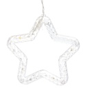 CATENA LUMINOSA A BATTERIA 3AA NASTRO DORATO CON PUNTALE A STELLA 50 LED 5M LUCE CALDA