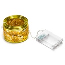 CATENA LUMINOSA A BATTERIA 3AA NASTRO DORATO 100 LED 10M LUCE CALDA