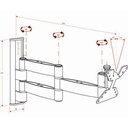 92402556 LCD3 NERO SUPPORTO TV 3 SNODI 10-30 BRAVO