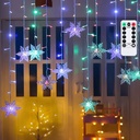 TENDA COLL. GHIACCIOLO ONDULATO CON FIOCCO DI NEVE RGBY 3M*0.7M 12 FILI  INT/EST