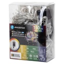 CATENA LUMINOSA A BASSO VOLT. C/ LUCI A TESTA PIATTA RGBY 15M IP44 INT/EST