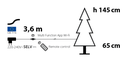 ALBERO NATALE ABETE C/BASE H145 SMART LED