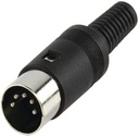 CONNETTORE DIN A 5 PIN MASCHIO, COLORE NERO