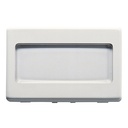 FRUTTO GEWISS PULSANTE CON TARGA PORTA NOME SERIE SYSTEM WHITE 3 POSTI