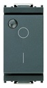 FRUTTO VIMAR INTERRUTTORE BIPOLARE LUMINOSO 10A DA INCASSO SERIE IDEA GRIGIO