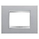 PLACCA LUX GEWISS TECNOPOLIMERO TITANIO SERIE CHORUSMART 3 POSTI