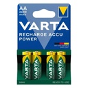 PILE VARTA RICARICABILE STILO AA 1.2V ACCU POWER BL.4 2600MAH
