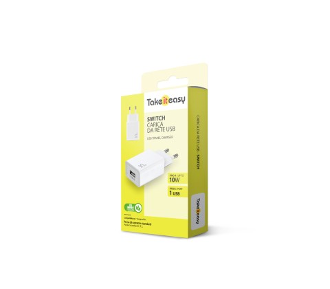[TK3993] CARICATORE TAKE IT EASY DA RETE  CON PRESA USB 10W 