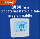 CRONOTERMOSTATO DIGITALE BRAVO MODELLO CRONOTERMOSTATO QUBO TOUCH PROGRAMMAZIONE SETTIMANALE E GIORNALIERA PERSONALIZZABILE IN 6 FASI 