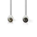 CAVO ANTENNANEDIS SPINA - PRESA IEC PLACCATO NICKEL 75 OHM DOPPIO SCHERMO 90° 1.5MT BIANCO 