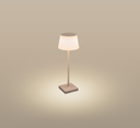 LAMPADA LED CENTURY DA TAVOLO MODELLO MARGO' 4W 3000K IP54 DIMMERABILE RICARICABILE TORTORA