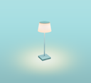 LAMPADA LED CENTURY DA TAVOLO MODELLO MARGO' 4W 3000K IP54 DIMMERABILE RICARICABILE TURCHESE
