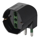 ADATTATORE CIVILE VIMAR SPINA S17 PRESA 2P+T 16A P30 SCHUKO NERO 