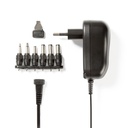 ALIMENTATORE NEDIS AC UNIV.12V 3-12V DC 1.80 M 1000MAH 6 PLUG(S) NERO