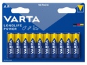 PILE VARTA ALKALINE LONGLIFE POWER STILO AA BL.10