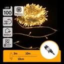 CATENA LUMINOSA BASSO VOLT. C/LUCI A TESTA PIATTA 2700K 10M IP44 INT/EST