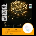 CATENA LUMINOSA A BATTERIA 3AA CON SENSORE MUSICALE, LUCE CALDA, 10M