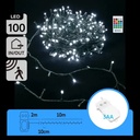 CATENA LUMINOSA A BATTERIA 3AA CON SENSORE MUSICALE, LUCE FREDDA, 2M