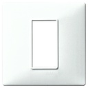 PLACCA VIMAR A 1 MODUL0 IN PLASTICA BIANCA SERIE VIMAR PLANA 