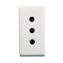 PRESA STANDARD ITALIANO 250V AC - 2P+T 10A -P11 - 1 MODULO - SYSTEM WHITE