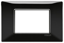 PLACCA VIMAR A 3 MODULI IN PLASTICA NERA SERIE VIMAR PLANA