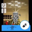 LUCE A PROIEZIONE BASSA TENSIONE, CAPPELLO A QUADRI BIANCHI E NERI, FIOCCO DI NEVE "BLIZZARD", 5M, IP20 (INTERNO)