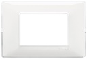 PLACCA VIMAR A 3 MODULI IN PLASTICA BIANCA REFLEX NEVE  SERIE VIMAR PLANA