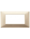 PLACCA VIMAR A 4 MODULI IN PLASTICA CHAMPAGNE SERIE VIMAR PLANA 