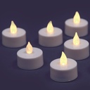 SET 8 TEA LIGHT FIAMMA 1 LED CLASSIC TELECOMANDO ON-OFF IR FIAMMA A BATTERIA