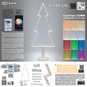 ALBERO NATALE ABETE C/BASE H145 SMART LED