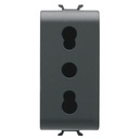 FRUTTO GEWISS PRESA BIVALENTE 10/16A DA INCASSO 10/16A 250V SERIE CHORUSMART NERA