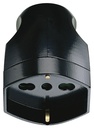 PRESA CIVILE VIMAR 2P+T10/16A SCHUKO  P40 250V  NERO