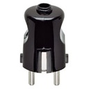 SPINA CIVILE VIMAR 2P+T16A S31  250V STANDARD TEDESCO/FRANCESE NERO