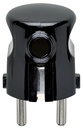 SPINA CIVILE VIMAR 2P+T16A S31 250V STANDARD TEDESCO/FRANCESE CAVO 90°  NERO