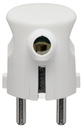 SPINA CIVILE VIMAR 2P+T16A S31 250V STANDARD TEDESCO/FRANCESE CAVO 90°  BIANCO