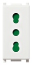 FRUTTO VIMAR PRESA BIVALENTE 10/16A DA INCASSO 10/16A 250V SERIE PLANA BIANCO