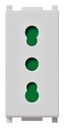 FRUTTO VIMAR PRESA BIVALENTE 10/16A DA INCASSO 10/16A 250V SERIE PLANA SILVER