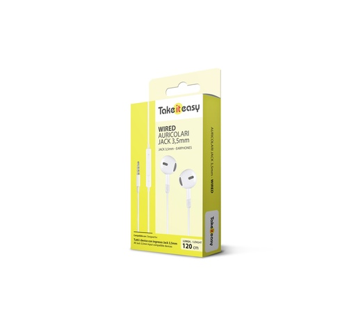 [TK3772] AURICOLARI TAKE IT EASY CON CAVO 1.2MT.  E  JACK 3.5MM