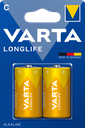 PILE VARTA ALKALINE LONGLIFE MEZZA TORCIA BL .2 4114