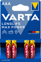 PILE VARTA ALKALINE LONGLIFE MAX POWER MINISTILO AAA BL.4 4703