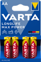 PILE VARTA ALKALINE LONGLIFE MAX POWER STILO AA BL.4 4706