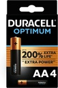 PILE DURACELL ALKALINE STILO OPTIMUM AA BL. 4