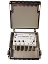 AMPLIFICATORE DA PALO SYNCRO 4 INGRESSI ( III - IV - V - UHF ) GUADAGNO 20DB - 25DB USCITA MASSIMA 121DB 