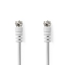 CAVO SATELLITARE NEDIS  E ANTENNA F M/M  PLACCATO NICKEL  75 OHM  1.5M BIANCO